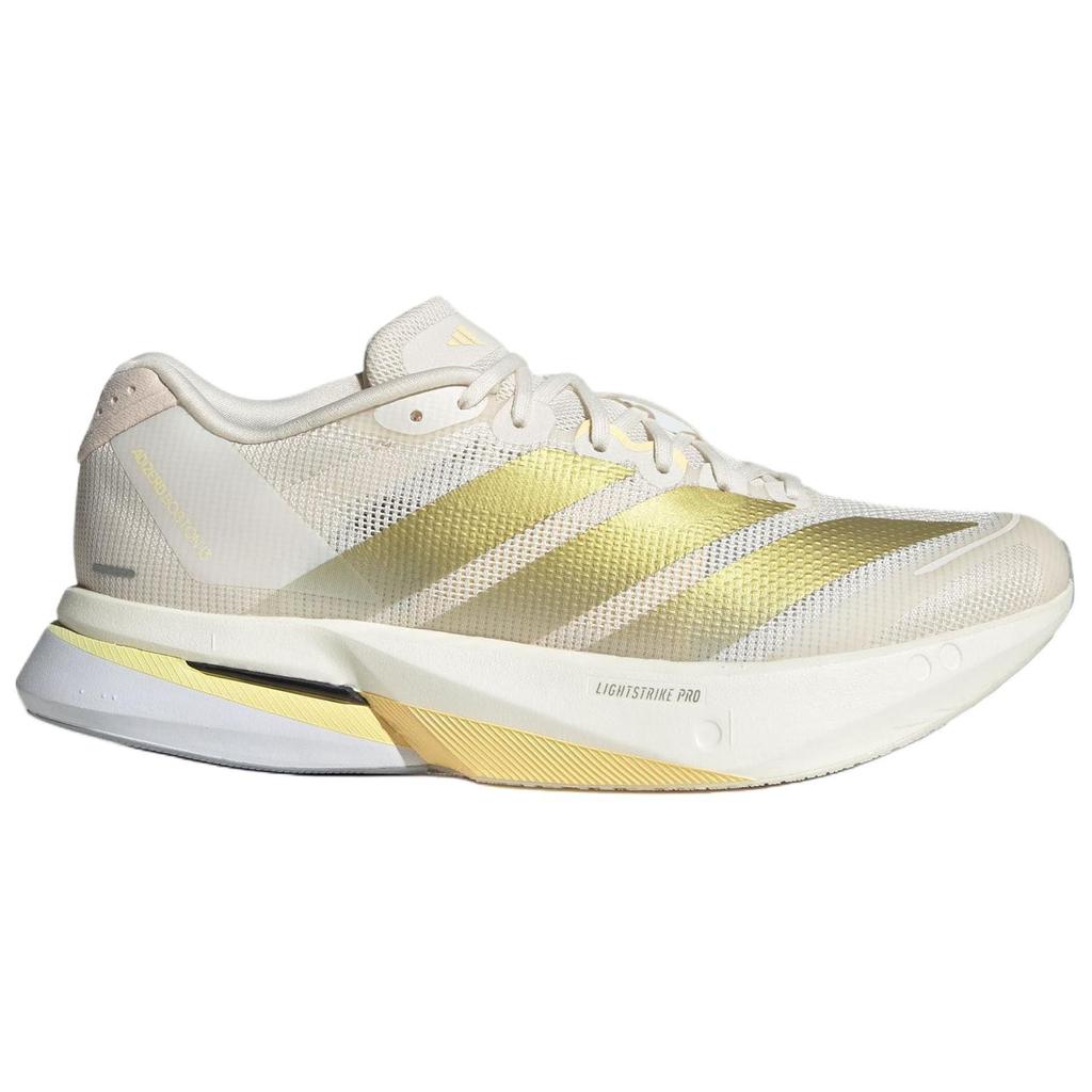 adidas Womens Adizero Boston 13 'Chalk White Gold Metallic' (women's sizes) Chalk White / Gold Metallic / Orange Tint Running Shoes JS4952