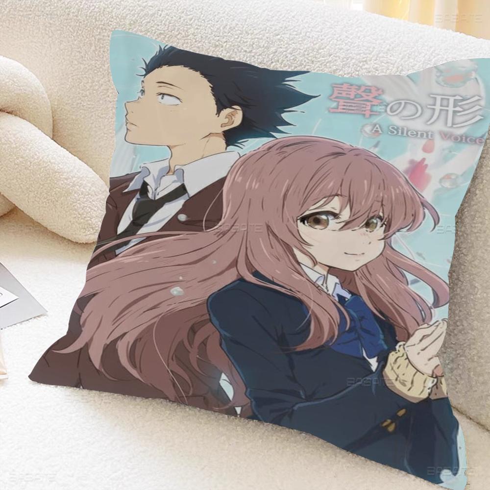 A Silent Voice Pillow Anime Pillow Sofa Bed Head Pillow Cover Cushion Cover 45x45 Cm Fashion