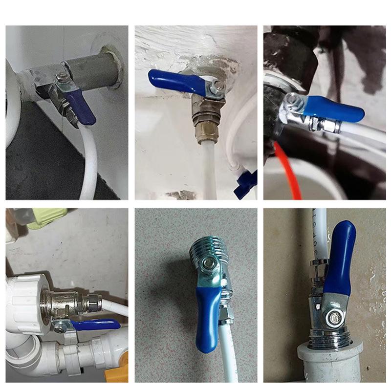 Metal 4-Turn 2-Way Ball Valve, 4-Point Male To 2-Point Water Dispenser Switch, Purifier Faucet Accessory