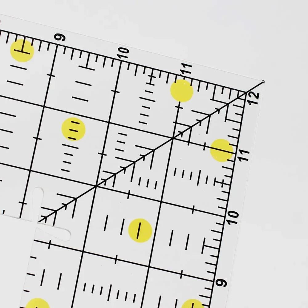 Acrylic Square Ruler Clothing Tailor Ruler Patchwork Ruler Middle Cutout Design Sewing Accessories Seam Needlework Stitch