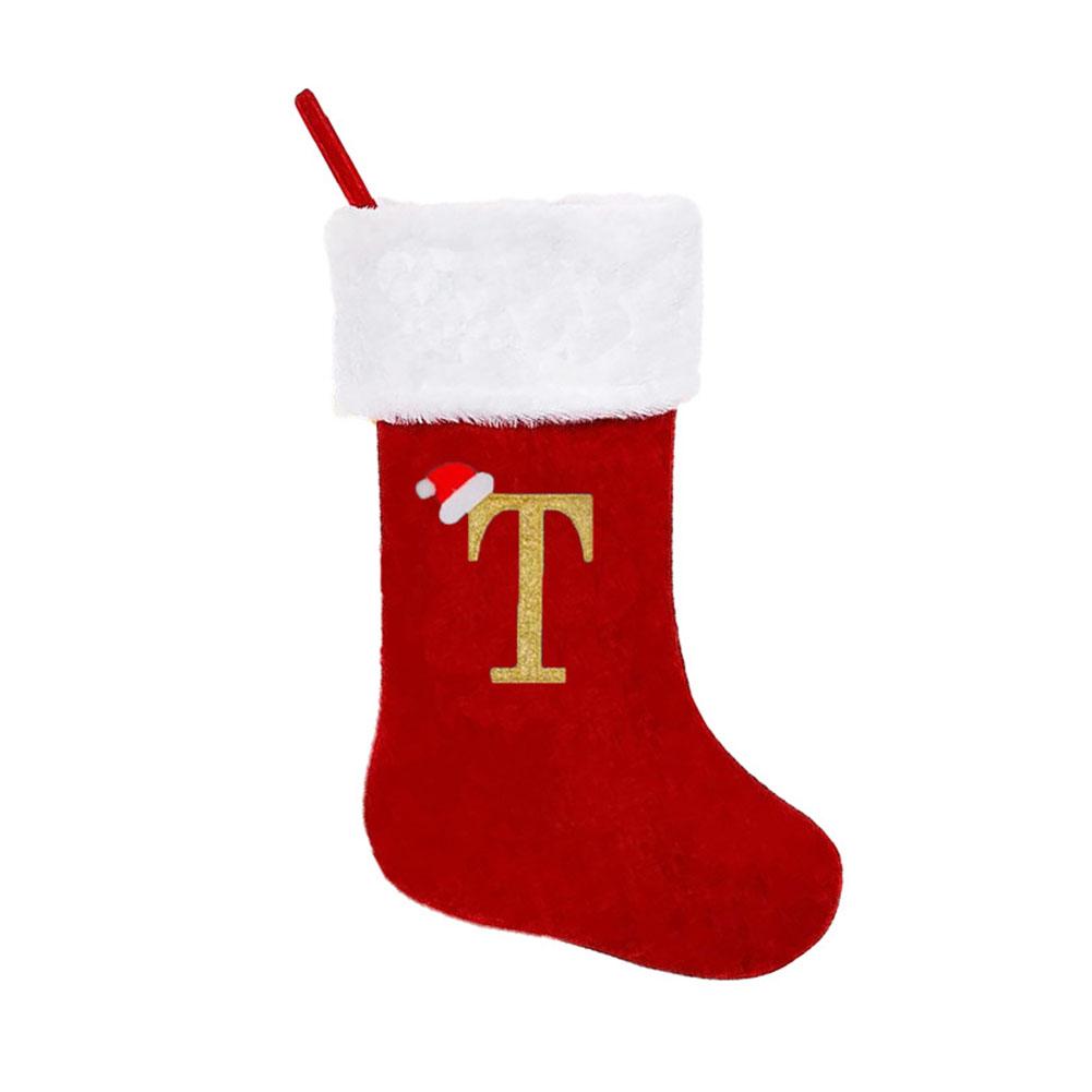 Christmas Stocking Christmas Stocking Embroidered Alphabet Design