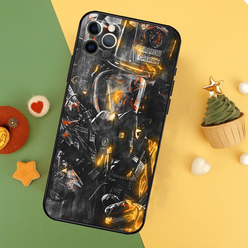

Firefighter Fire Fireman Phone Case For iPhone 17 16 14 13 12 11 15 Pro Max 12 13 Mini 16E 17 Air Shockproof Cover iPhone 11