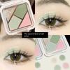 2024 New Arrival Four-Color Low Saturation Mint Green Glacier Blue Eye Shadow Plate Pearl Thin and Glittering Summer Cheap Niche Style