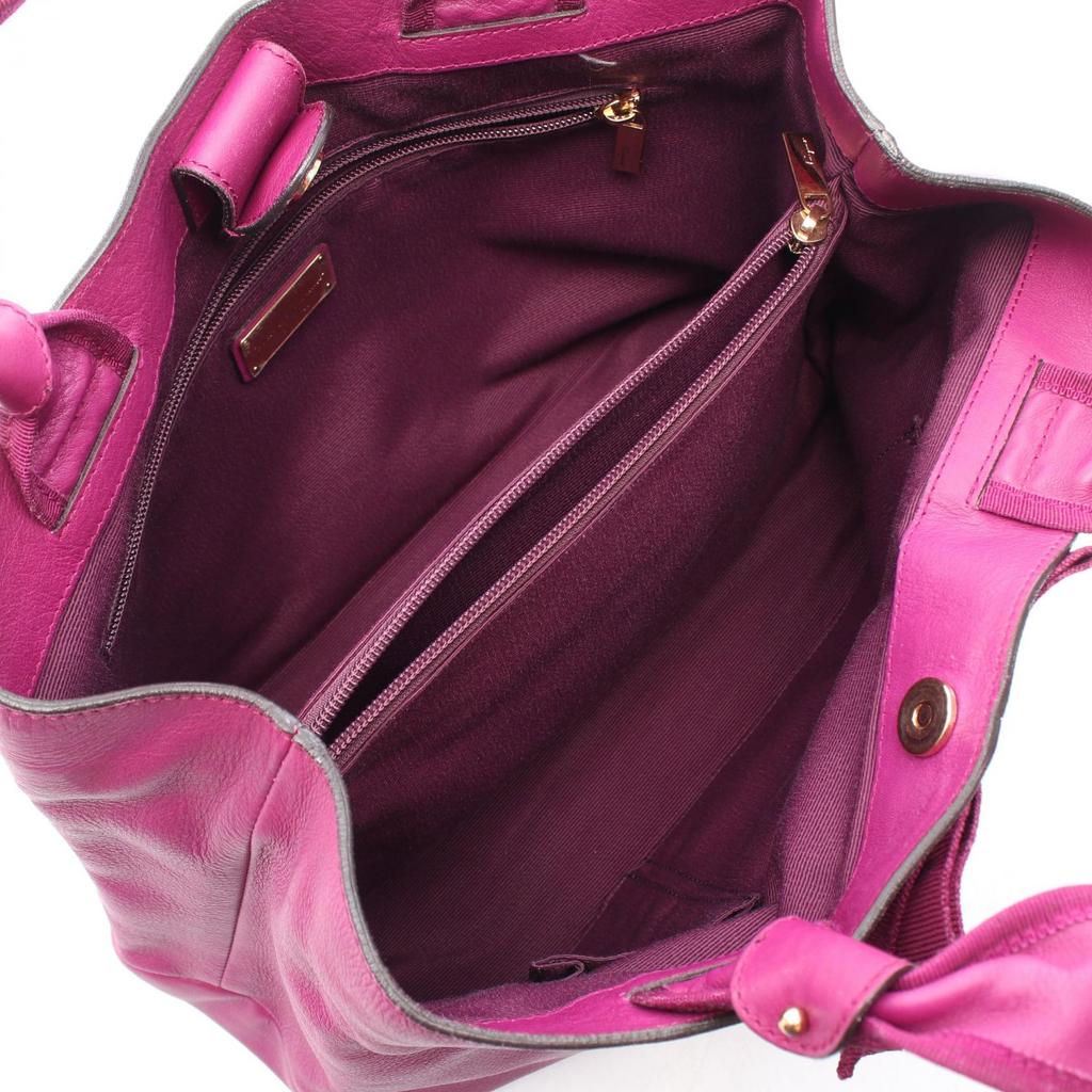 Used Salvatore Ferragamo Vara Ribbon Tote Bag 21 B665 Leather Purple Used Women