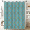 Blue Gold Geometric Shower Curtain Waterproof Bathroom Decoration Decorative Fabric Bath Mat Shower Curtain Set Home Accessories