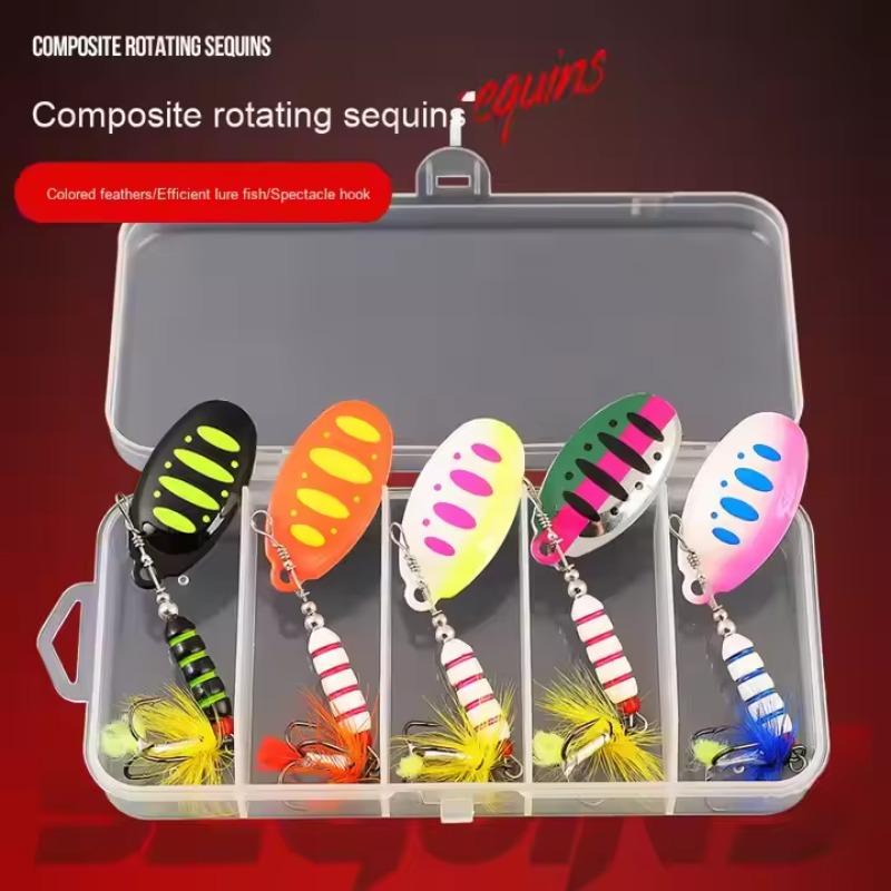 Fishing bait rotating composite sequins, metal bait set rotating composite rotator