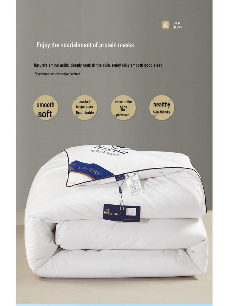 Hilton Hotel Style Silk Cotton Quilt - Elegant & Lightweight for Spring, Summer, Autumn