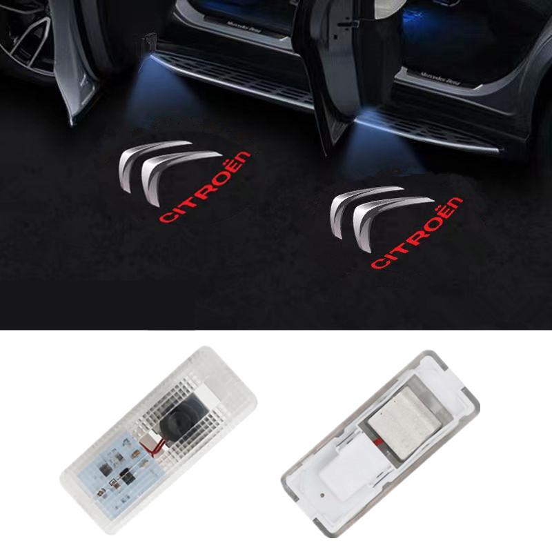 2PCS Car Door Emblem LED Light Welcome Lamp Wireless Laser Projector For Citroen C1 C2 C3 C4 C5 C6 C8 C4L DS3 DS4 DS5 DS6