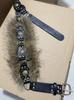 Fashion Women's Faux Fur Belt Rivet Leather Belts for Pants and Coats Brown and Black Girls' Belt