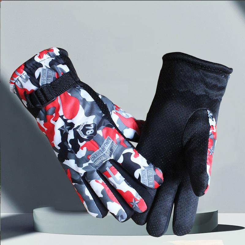 Winter men's and women's cotton gloves piled and thickened large cotton gloves
