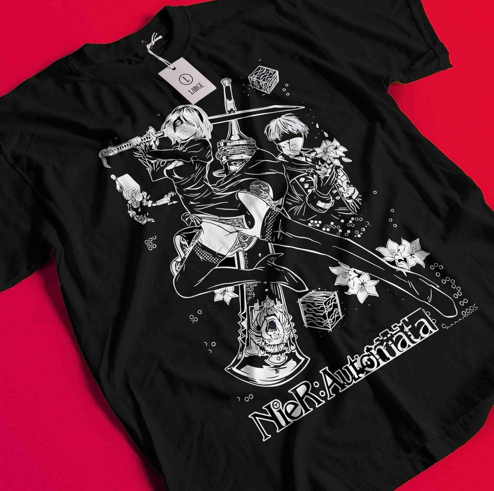 

Футболка Nier Automata YoRHa 2A Футболка 2B 9S Эмиль Футболка Аниме Каин Девола Вайфу BB971 S