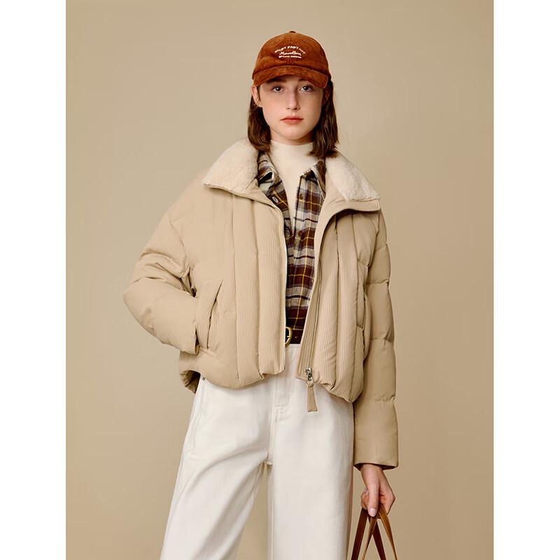 Inman Women's Stand-Collar Textured Duck Down Jacket