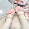 Fashion Sweet Cute Bow Low Heel 1cm Flats Round Head Shoes Lolitas for Girls Harajuku Jk Uniform Shoes