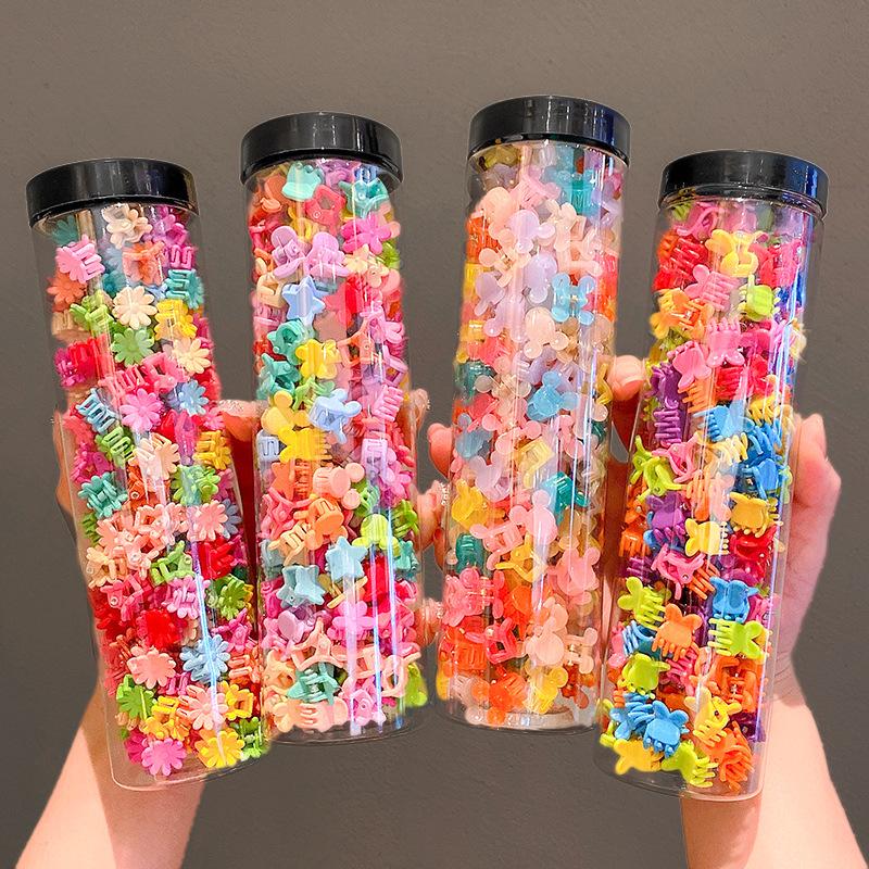 Colorful Hair Flower Clips for Babies & Toddlers - Small Hairpin & Claw Clip Accessories for Girls