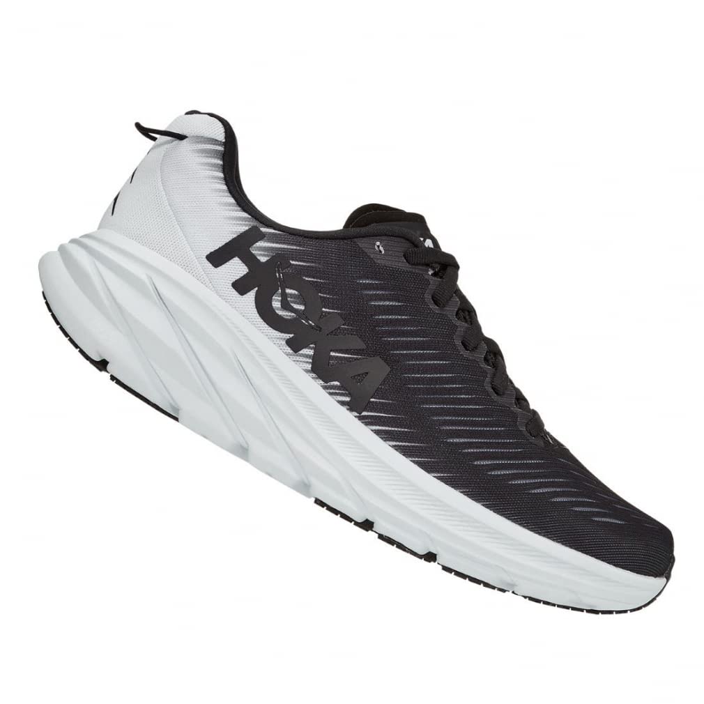 HOKA Rincon 3 Track Field Running Size Black and White Women's & Shoes, 23.0,