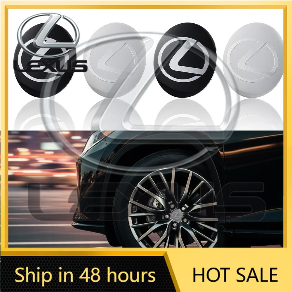 2026 Hot Interior Stickers 56/60MM 4Pcs Car Wheel Center Hub Caps Logo Cover Emblem Stickers For Lexus GC UX NX LX RX GX CT200h AFV1