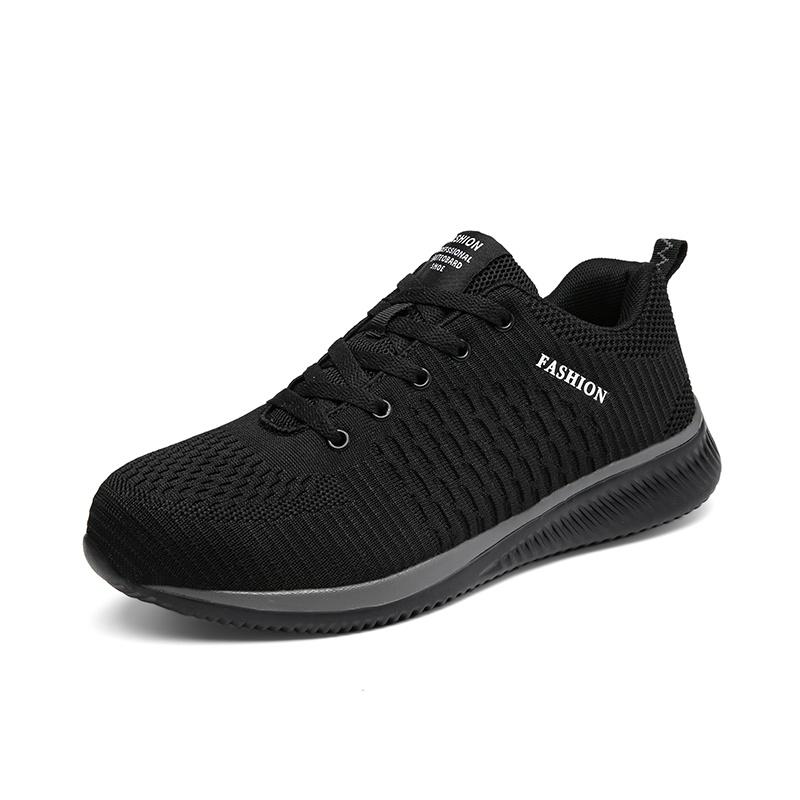 Fashion Male Safety Shoes Men Steel Toe Work Sneakers Breathable Work Shoes Work Safety Boots Men's Sports Shoes Hiking Shoes