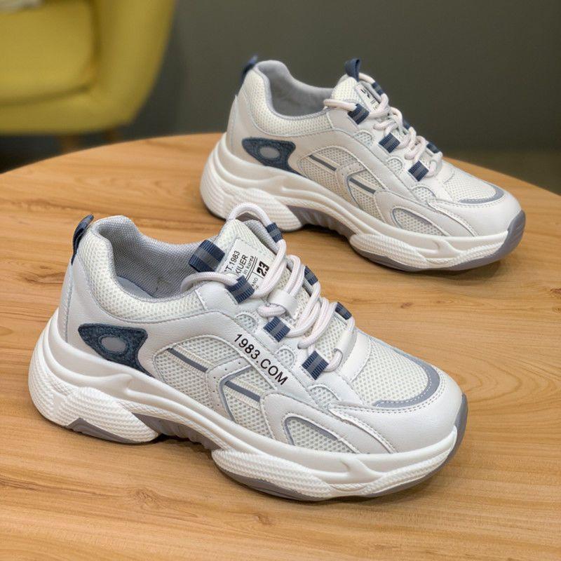 Daddy shoes women's 2025 spring and autumn new muffin single shoes fashionable and comfortable thick sole inner height increase casual little white s