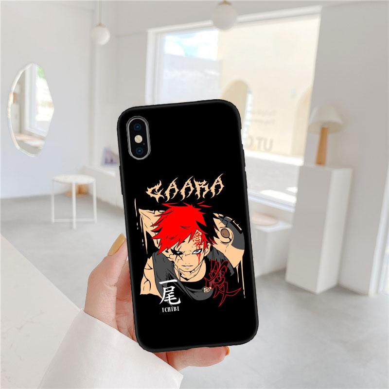 

LO65 Naruto Gaara Soft Shell Phone Case for iPhone 16 15 14 13 12 Pro Max Plus Mini iPhone 12 Pro Max