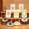 Home Decoration Eye Shape Jewelry Tray Ceramic Oval Decorative Plate Modern Art Style Trinket Plate Gift