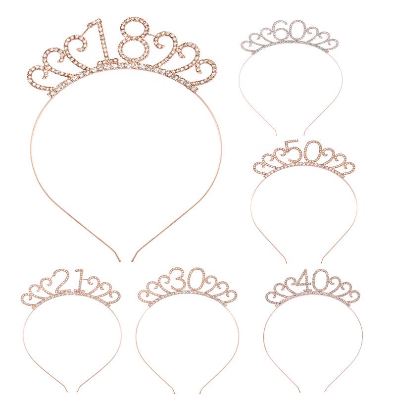 New Birthday Crown Headband - European & American Style for 1st Birthday Party