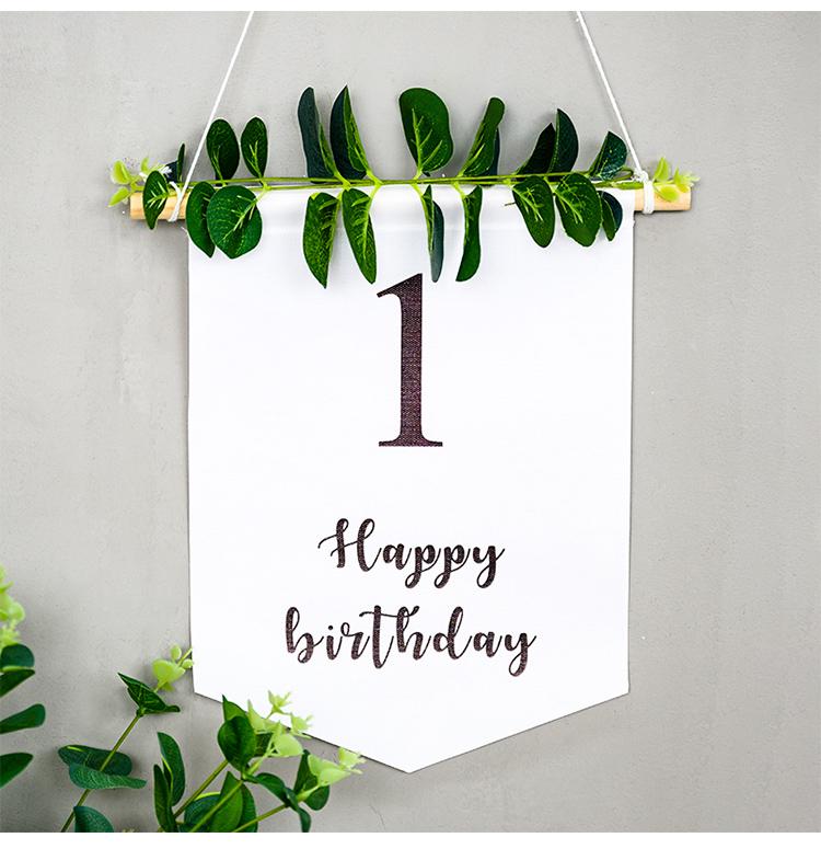 Koreanischer Stil 1. Geburtstag Vlies-Banner für Kinder