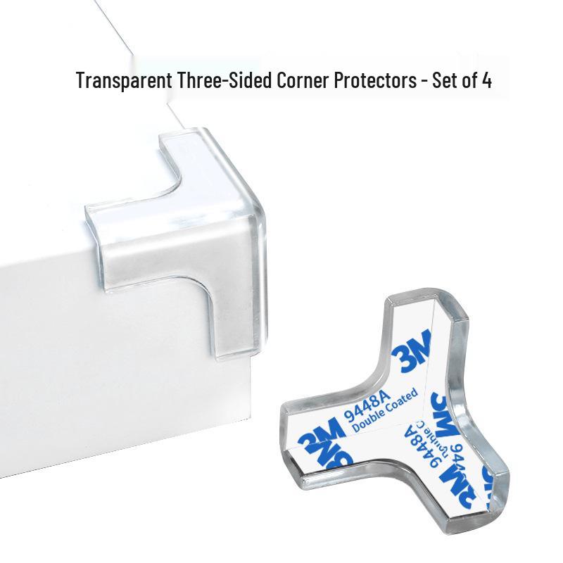 Transparent Silicone Anti-Collision Corner Protector for Tables and Hoods