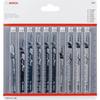 Jigsaw Blade Set - Bosch - Wood - 10 Blades - Grey Color - for Soft Wood