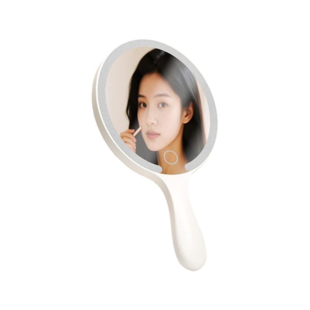 

Adjustable LED Makeup Mirror 3 Color Dimmable Lights Hand-held Vanity Mirror Vanity Use White
