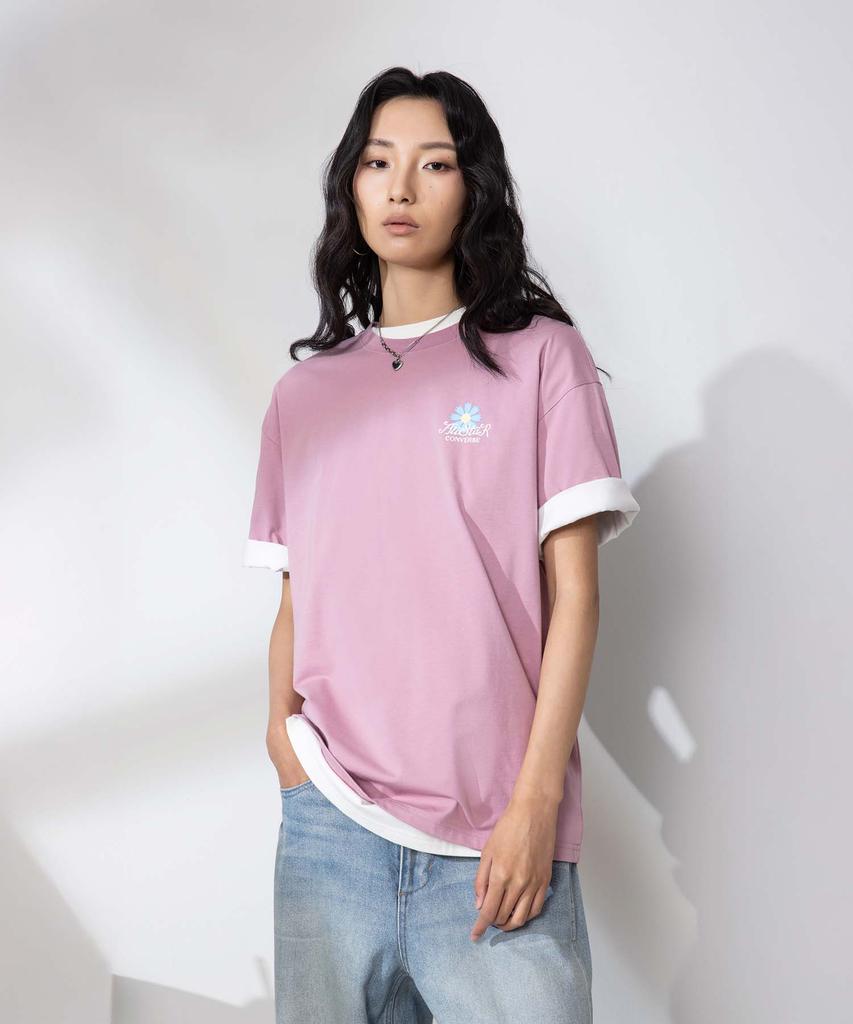 Keonbeoseu Sorona Flower Oversized Graphic T-Shirt Lilac Wcj772-Pcg
