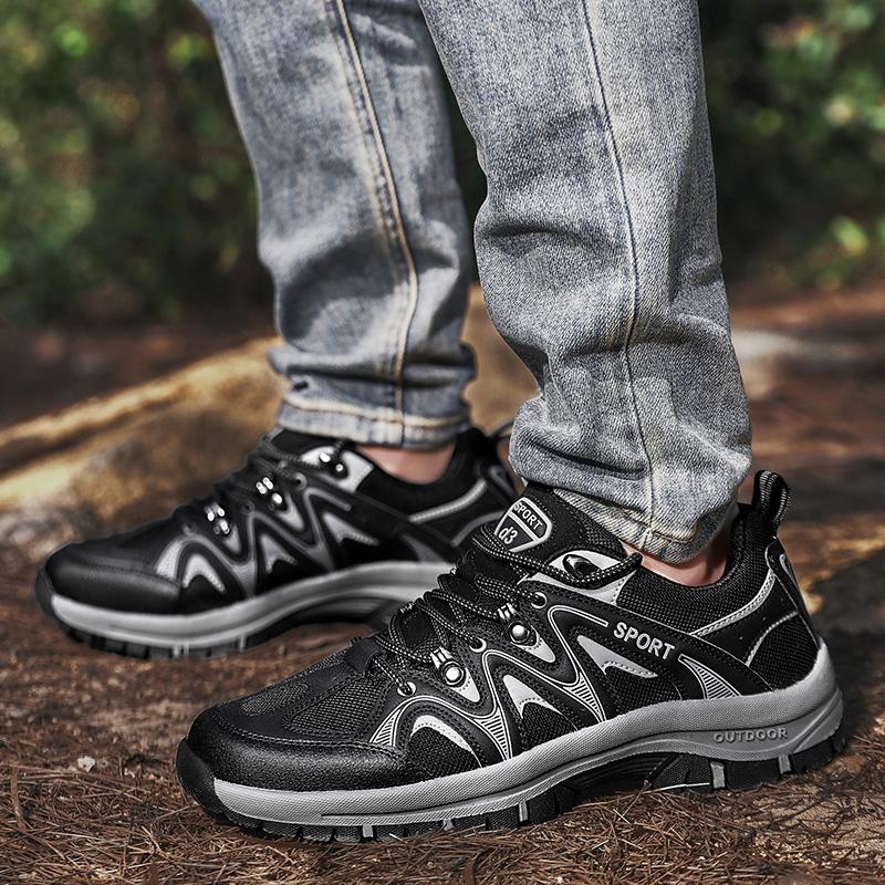 Fashion Outdoor Hiking Shoes Men's Waterproof, Anti Slip, Wear-resistant Hiking Shoes Breathable and Shock-absorbing Sports Shoes Sales
