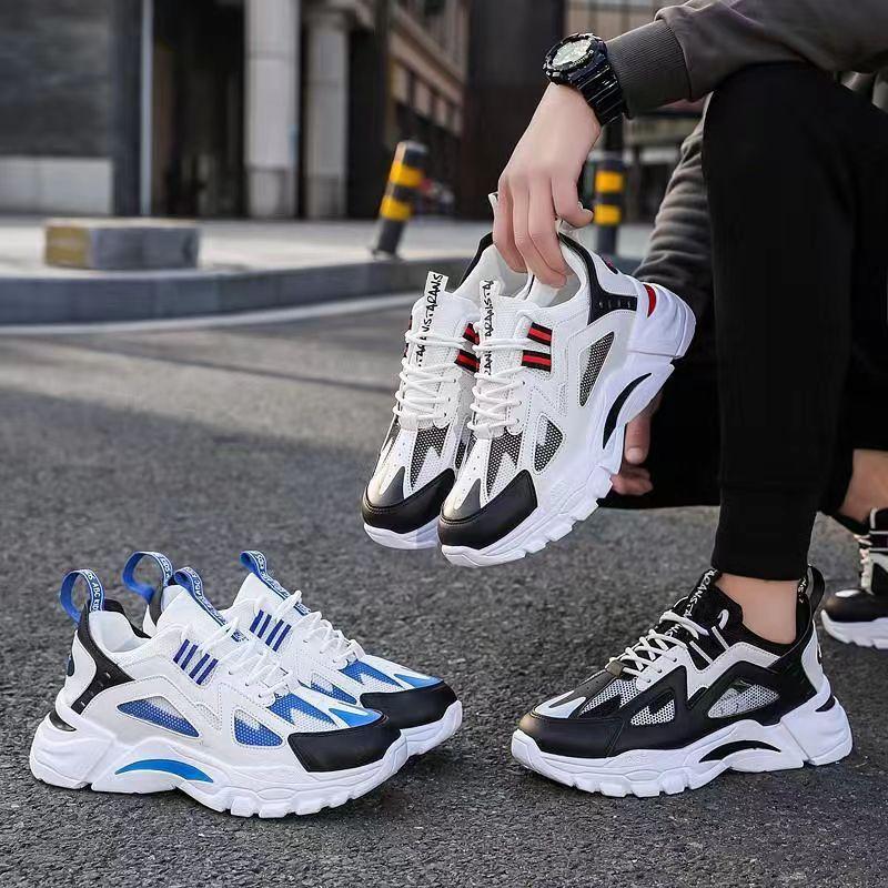 New Fashion Breathable Casual Shoes Comfortable Sports Shoes Versatile Running Shoes Men's Thick-soled Dad Shoes