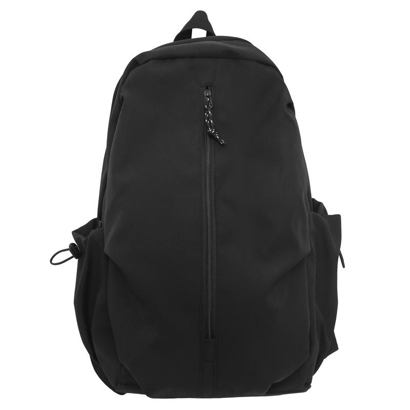 Schoolbag Female Junior High School Students High School Student Backpack Large Capacity Solid Color Backpack