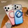 Transparent 360°Rotating Metal Holder Ring Bracket for Magsafe Magnetic Case For iPhone 17 16 Pro Max Plus Gradient Clear Cover