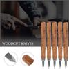 DOITOOL 5 Pcs Wood Carving Knives Kit, Dual Double Bevel Marking Woodworking, Wood Whittling Knives Woodworking Scribe Tool, Wood Carving Tools for