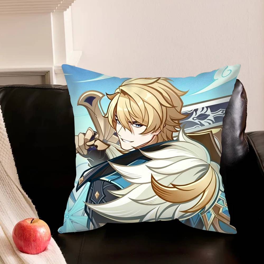 For Varka G-Genshin-N Pillowcase Living Room Sofa Cushion Cover Bedroom Room Bed Pillow Cover Home Decoration
