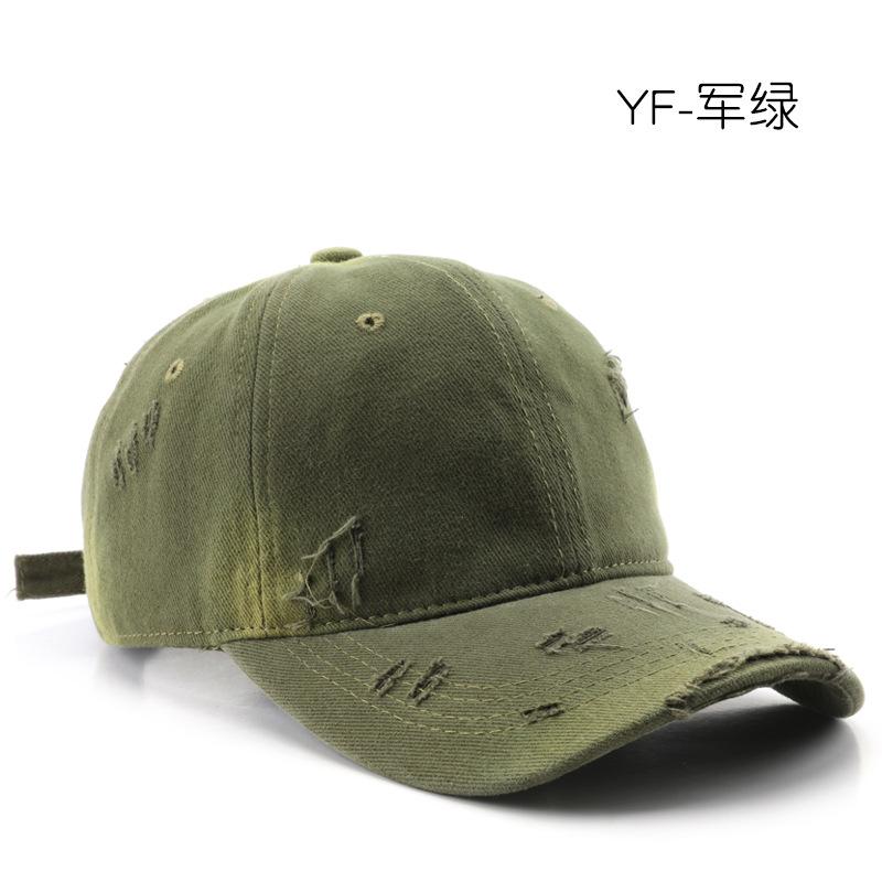 Men's washed solid-color baseball cap, suitable for outdoor activities, women's travel cap, sun-protective and shading cap