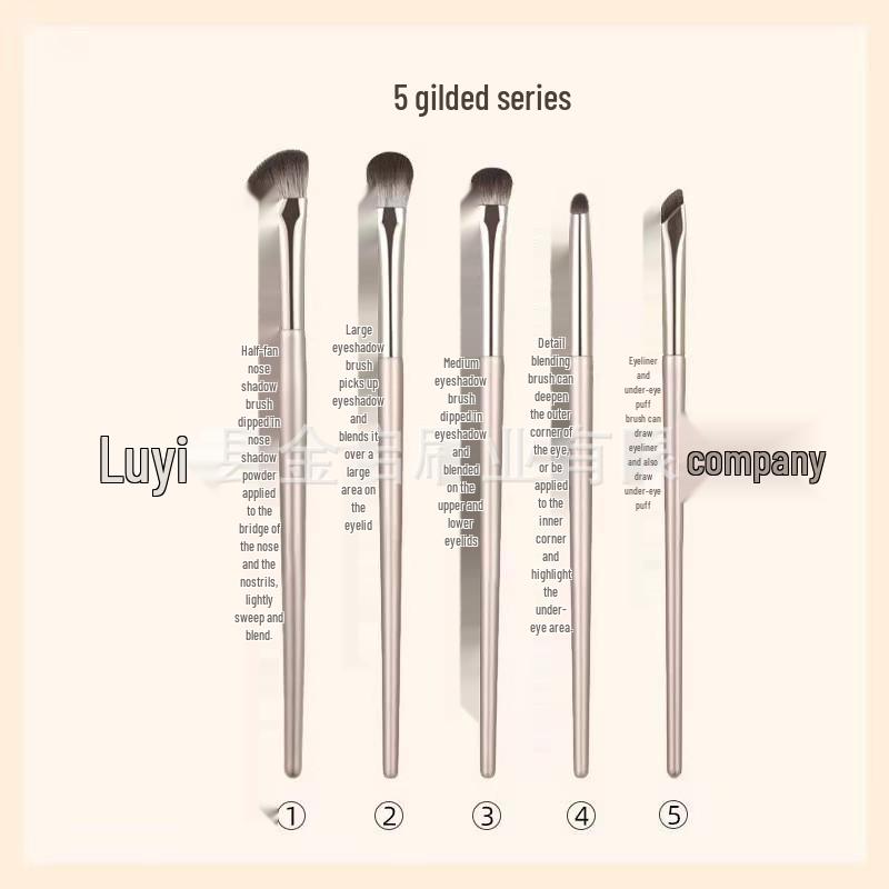 Cangzhou Eyeshadow Brush Set: 5-Piece & 8-Piece Eye Makeup Brushes for Blending, Under-Eye, Eyeliner, and Detail Work.
