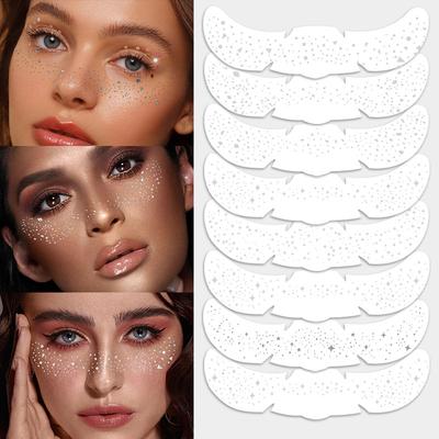 Star Broken Diamond Hot Silver Face Makeup Sticker Party Dance Tattoo Sticker Tattoo Qixi Festival