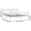 VidaXL Cadre de lit avec tête de lit blanc 200x200 cm bois massif 3194332