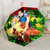 Snow White's Royal Frame Portable Automatic Umbrella with 8-Rib Lightweight Travel Essential Elegant Women's Umbrella Wedding Party Gift