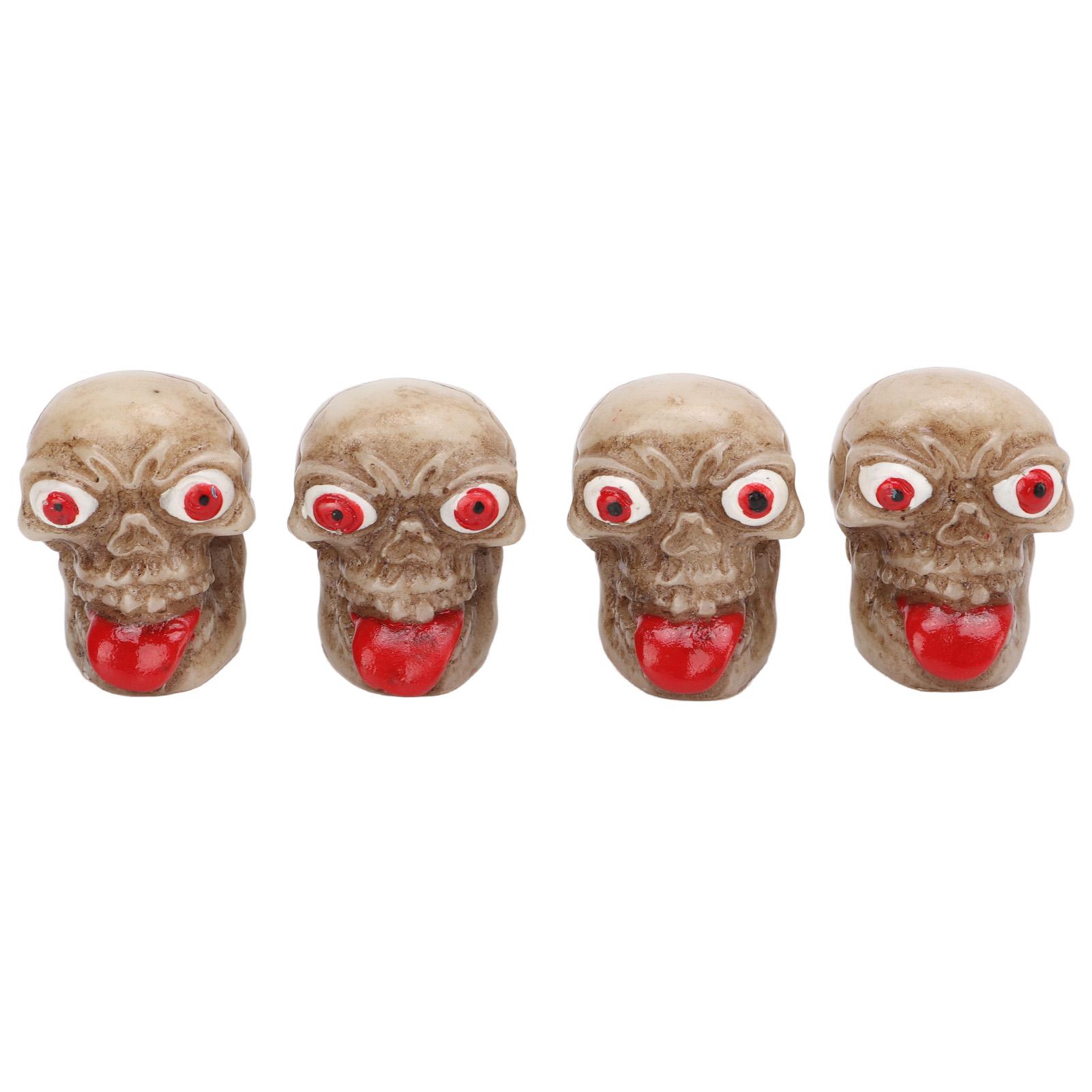 

4PCS Tire Valve Set Skull Dustproof for Cars Bikes SUVs Trucks Motorcycles