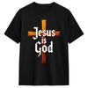 Lässiges T-Shirt Sommer Jesus Ist Gott Christliche Zitate T-Shirts 100% Baumwolle T-Shirt für Herren Y2K Spaß Große Größen Kurzarm Tops