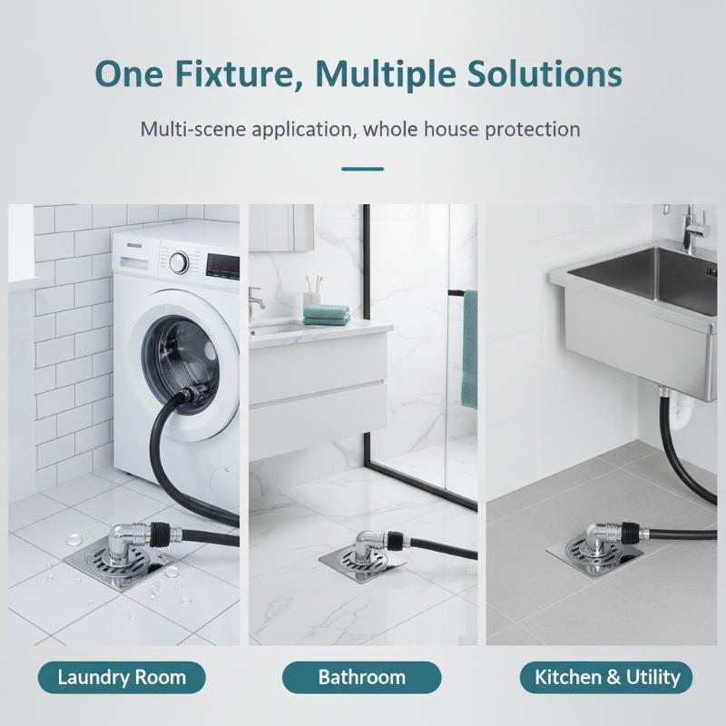 Durable Abs Floor Drain Cover Insect Control Odor Prevention Pipe Connector Bathroom Wash Machine Toilet Sewer