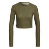 Womens/Ladies Cropped Slim Long-Sleeved Sweater Top