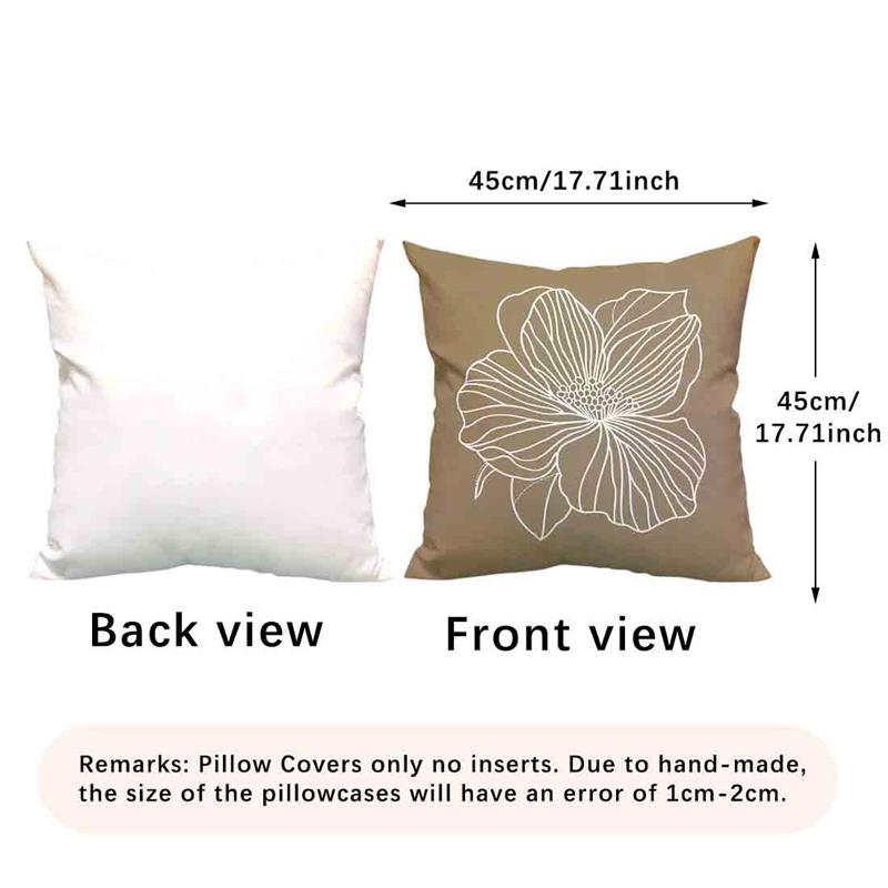 Geometric Flowers Cushions Pillowcase Printed Polyester 45X45Cm Throw Pillow Cover Decorative Sofa Cushion Pillowslip Home Decor
