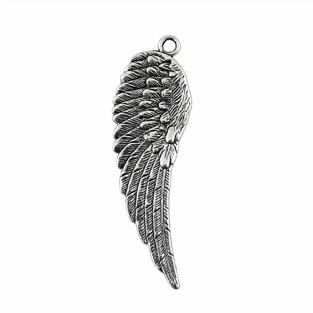 Feather Wing Charms Antique Alloy Pendants For Bohemian Jewelry Making