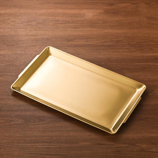 Stainless Steel BBQ Serving Tray Heavy Duty Rectangular Serving Platter with Handles Dishwasher Safe