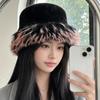 Autumn and Winter Imitation Fox Hair Plush Basin Hat Thickened Warm Cute Women's Imitation Mink Hair Hat