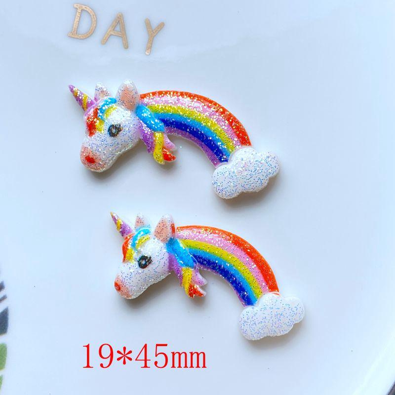 10pcs New Resin Cute Mixed Bright Rainbow Series Flat Back Cabochon Scrapbook Kawaii DIY Embellishments Accessories